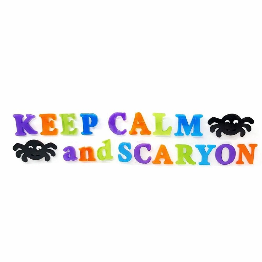 Halloween Gel Sticker Window Fridge Decoration 20 Count "Keep Calm and Scary On"
